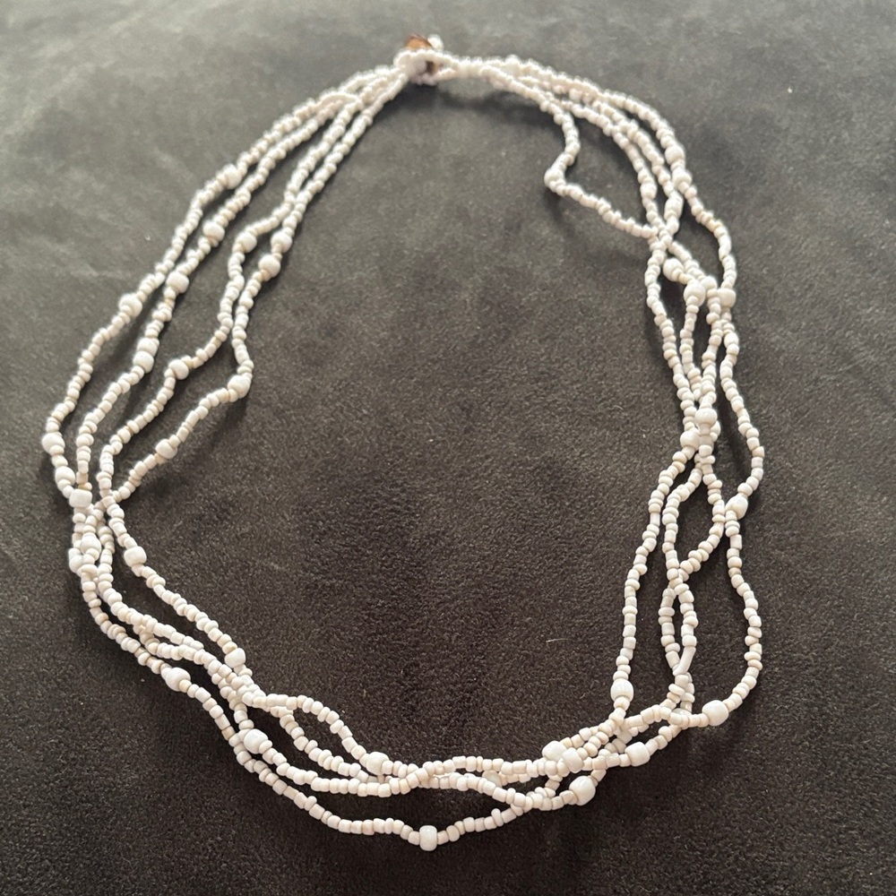 White Beaded Necklace